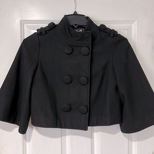 NWOT Wool Double breasted 3/4 sleeve bolero, size S